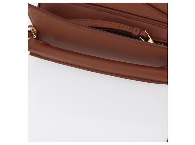 LOEWE - Borsa Puzzle Calcifer Mini di Studio Ghibli in pelle 2 in 1 Auth 167156SM Marrone D'oro - vista 7