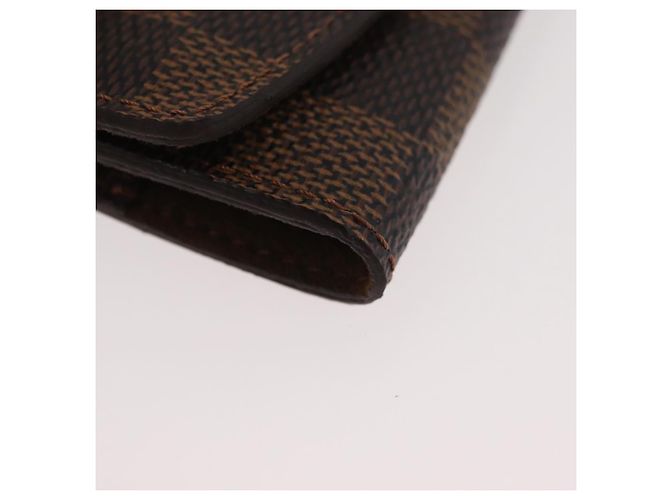 LOUIS VUITTON Maniche e Custodia per Maniche Damier Ebano Oro LV Auth 167199A D'oro Damier ebene - vista 14
