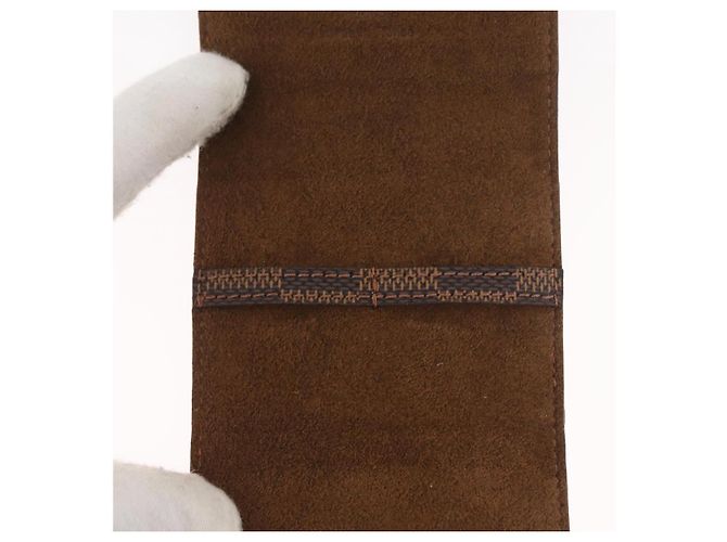 LOUIS VUITTON Maniche e Custodia per Maniche Damier Ebano Oro LV Auth 167199A D'oro Damier ebene - vista 20