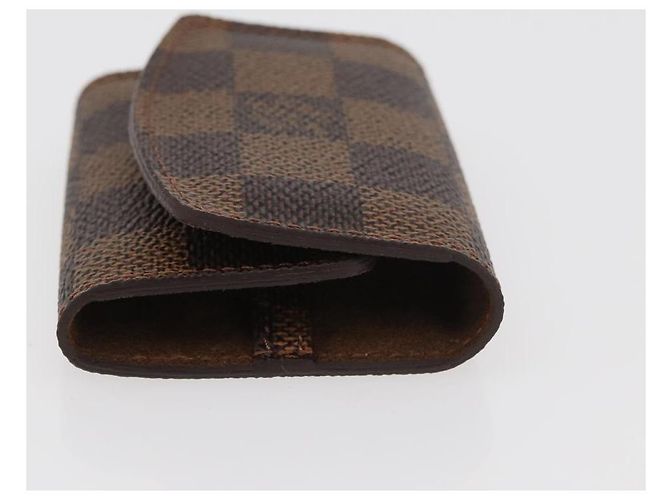 LOUIS VUITTON Maniche e Custodia per Maniche Damier Ebano Oro LV Auth 167199A D'oro Damier ebene - vista 3