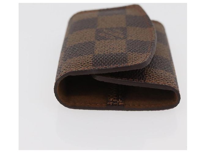 LOUIS VUITTON Maniche e Custodia per Maniche Damier Ebano Oro LV Auth 167199A D'oro Damier ebene - vista 4