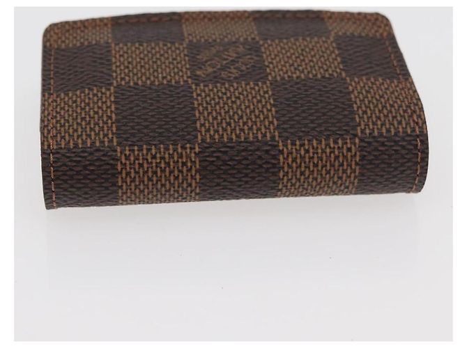 LOUIS VUITTON Maniche e Custodia per Maniche Damier Ebano Oro LV Auth 167199A D'oro Damier ebene - vista 5