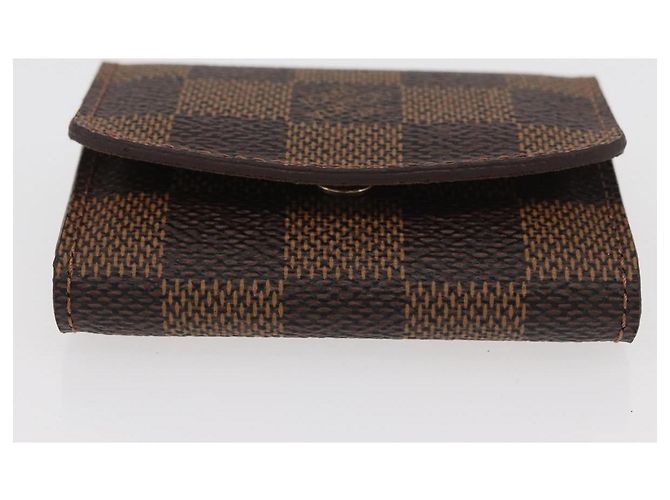 LOUIS VUITTON Maniche e Custodia per Maniche Damier Ebano Oro LV Auth 167199A D'oro Damier ebene - vista 6