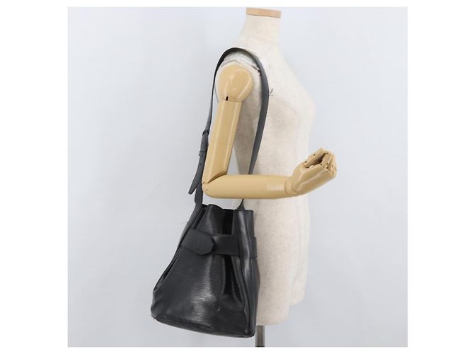 LOUIS VUITTON Epi Sac Depaule PM Borsa a Spalla Nera M80157 LV Auth bs34131 Nero - vista 20