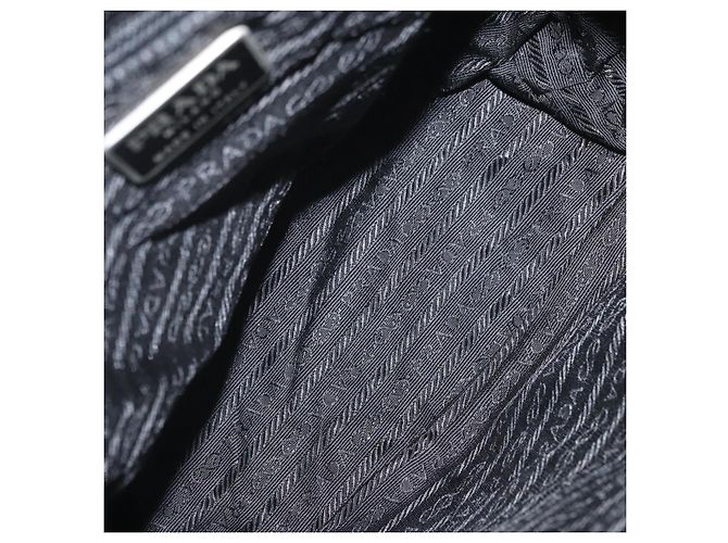 Zaino PRADA in nylon nero argento autentico 173583 - vista 10