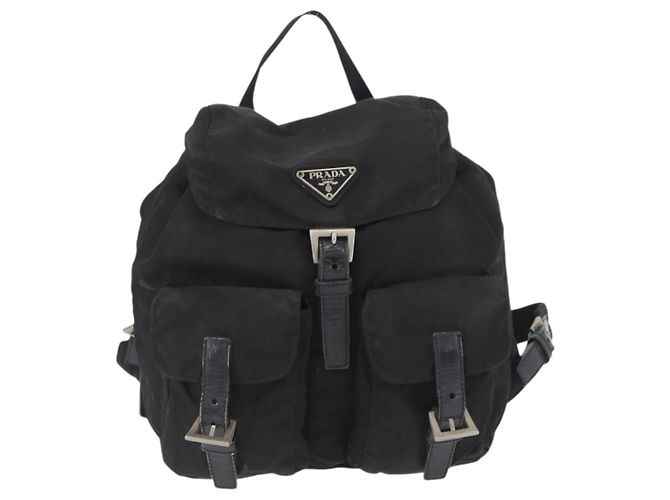 Zaino PRADA in nylon nero argento autentico 173583 - vista 13