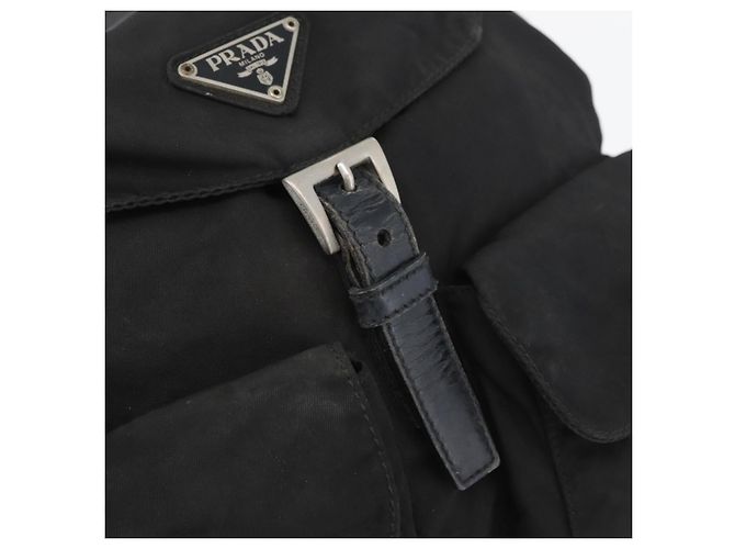 Zaino PRADA in nylon nero argento autentico 173583 - vista 22