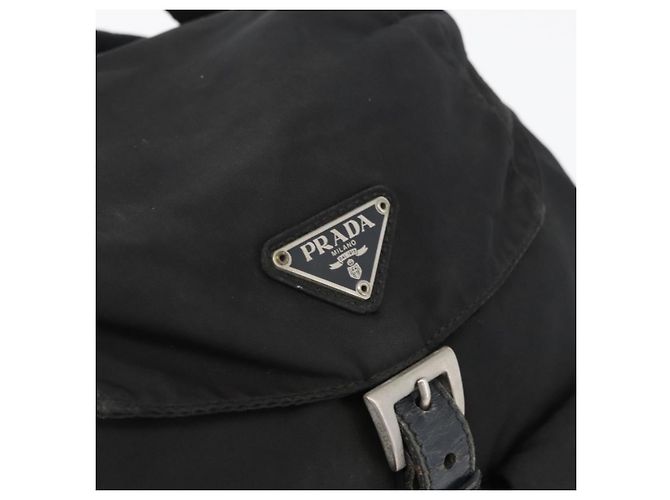 Zaino PRADA in nylon nero argento autentico 173583 - vista 23