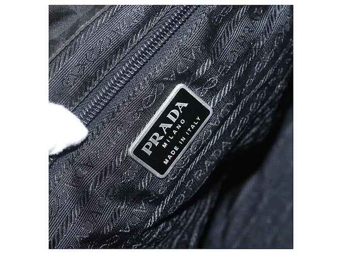 Zaino PRADA in nylon nero argento autentico 173583 - vista 27