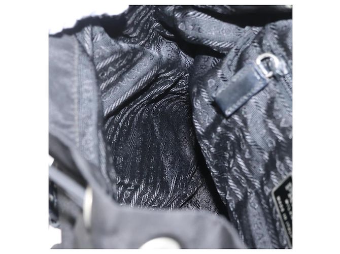 Zaino PRADA in nylon nero argento autentico 173583 - vista 29