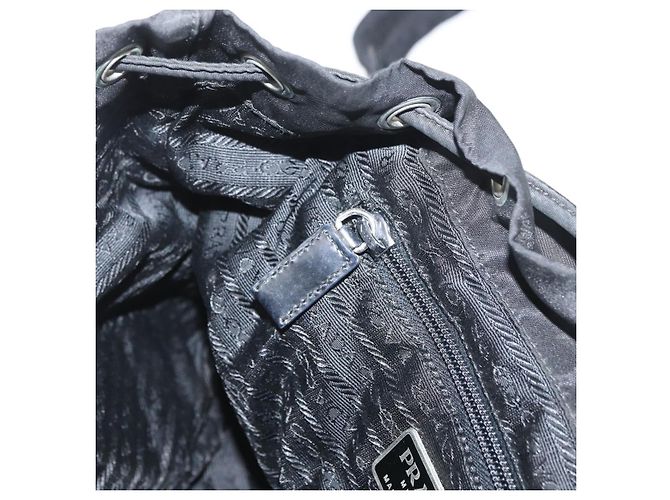 Zaino PRADA in nylon nero argento autentico 173583 - vista 30