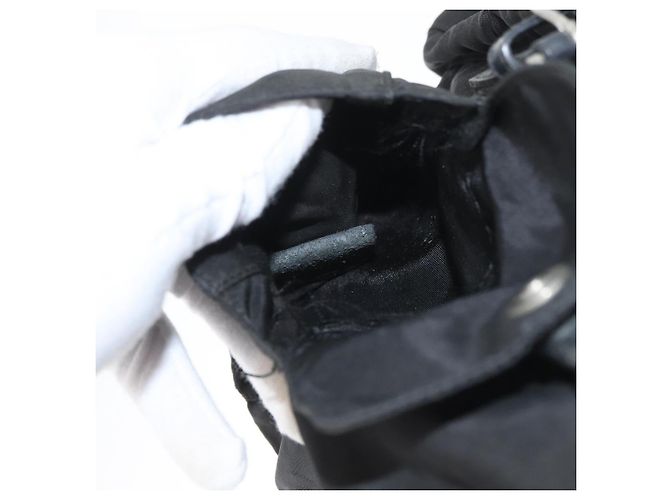 Zaino PRADA in nylon nero argento autentico 173583 - vista 32