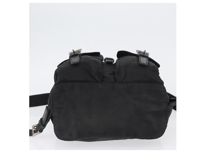 Zaino PRADA in nylon nero argento autentico 173583 - vista 5
