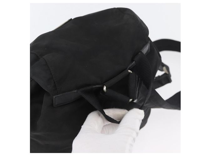 Zaino PRADA in nylon nero argento autentico 173583 - vista 6