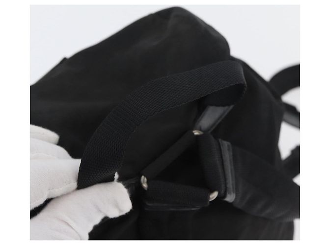 Zaino PRADA in nylon nero argento autentico 173583 - vista 7