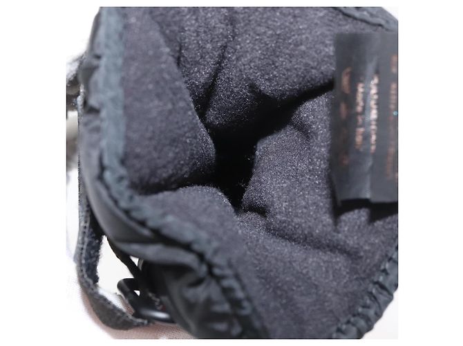 Guanti da sci GUCCI Web Sherry Line in nylon nero Auth 174408A - vista 17