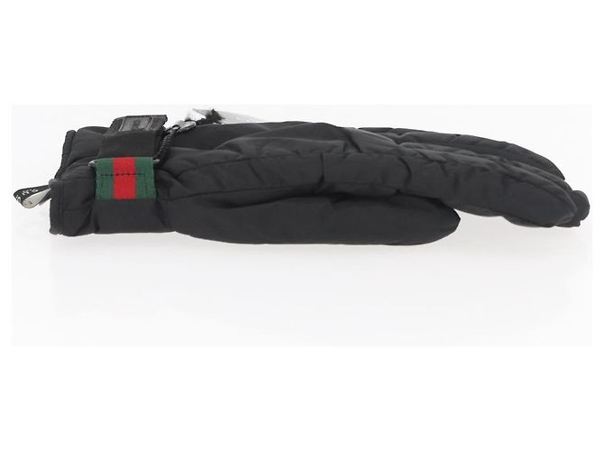 Guanti da sci GUCCI Web Sherry Line in nylon nero Auth 174408A - vista 4
