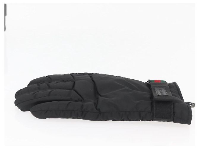 Guanti da sci GUCCI Web Sherry Line in nylon nero Auth 174408A - vista 5