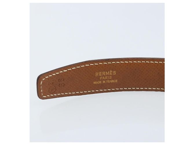 Hermès HERMES Constance Mini H Gürtel aus Leder 31,5" Schwarz Braun Auth YKZ392A - Ansicht 10