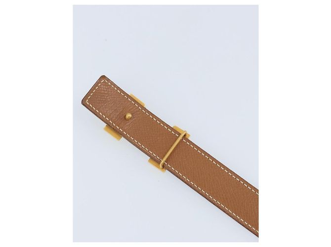 Hermès HERMES Constance Mini H Gürtel aus Leder 31,5" Schwarz Braun Auth YKZ392A - Ansicht 7
