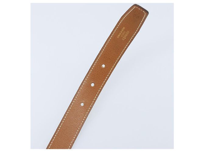 Hermès HERMES Constance Mini H Gürtel aus Leder 31,5" Schwarz Braun Auth YKZ392A - Ansicht 9