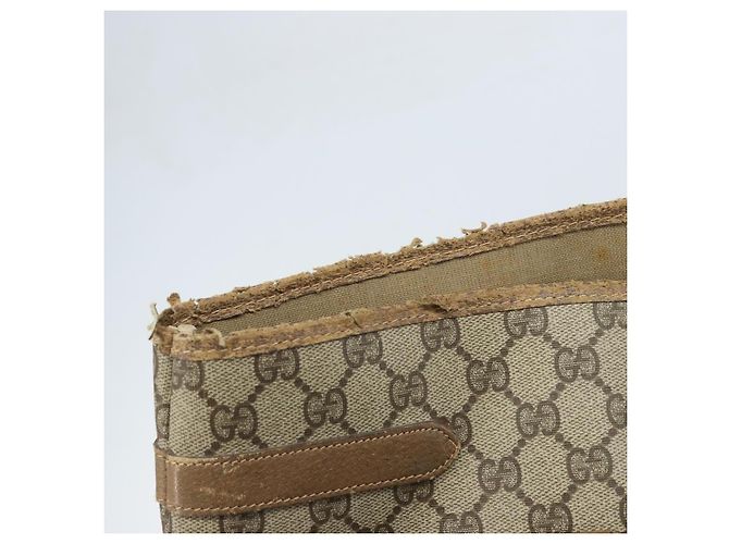 Gucci Borsa Tote GG Supreme in PVC Beige Oro 39 02 061 Auth BAZ223 - vista 10