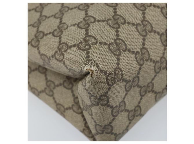 Gucci Borsa Tote GG Supreme in PVC Beige Oro 39 02 061 Auth BAZ223 - vista 14