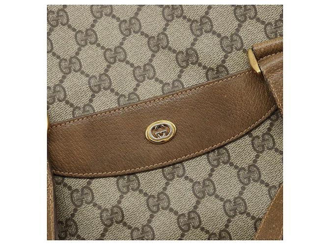 Gucci Borsa Tote GG Supreme in PVC Beige Oro 39 02 061 Auth BAZ223 - vista 17