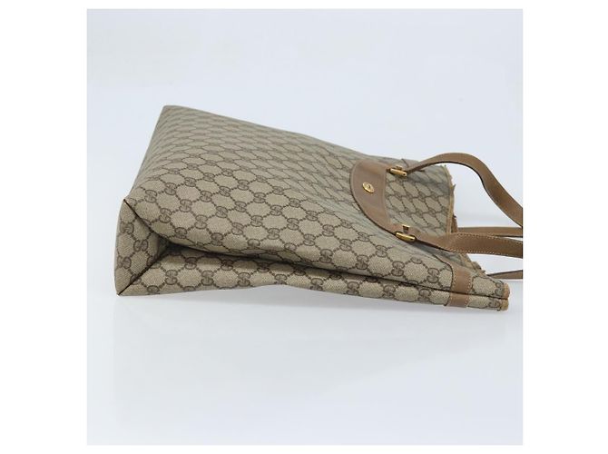 Gucci Borsa Tote GG Supreme in PVC Beige Oro 39 02 061 Auth BAZ223 - vista 3