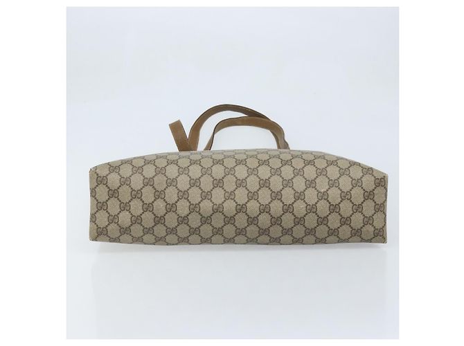 Gucci Borsa Tote GG Supreme in PVC Beige Oro 39 02 061 Auth BAZ223 - vista 5