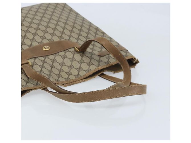 Gucci Borsa Tote GG Supreme in PVC Beige Oro 39 02 061 Auth BAZ223 - vista 7