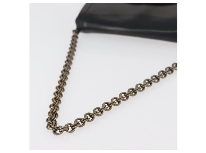 Borsa a spalla con catena Prada in nylon nero e argento autentica BAZ748A - vista 7