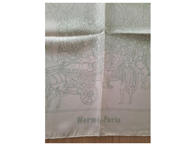Hermès, 90 cm Quadrat - extrem selten Beige - Ansicht 2
