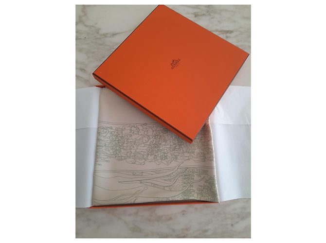 Hermès, 90 cm Quadrat - extrem selten Beige - Ansicht 6