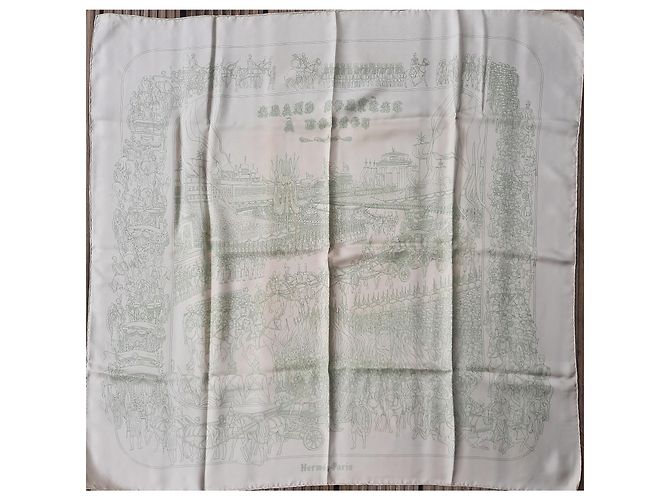 Hermès, 90 cm Quadrat - extrem selten Beige - Ansicht 7
