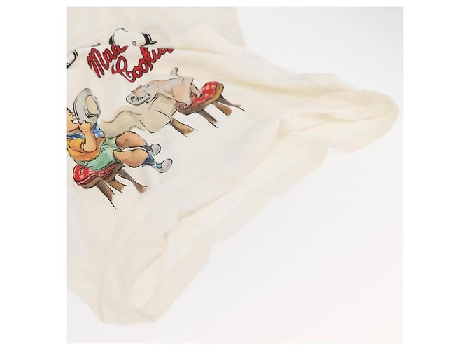 Gucci Camiseta de manga corta de algodón blanca Auth BAZ660A Blanco - vista 9