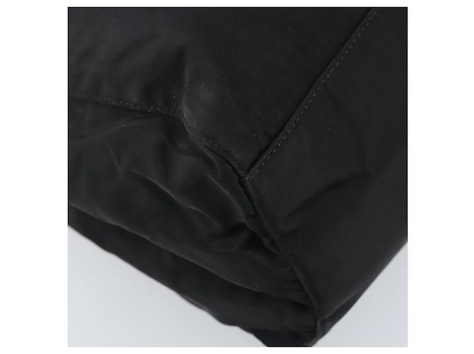 PRADA Borsa a mano in nylon nero argento Auth BAZ160 - vista 15