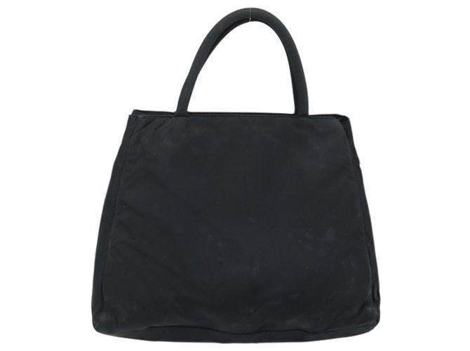 PRADA Borsa a mano in nylon nero argento Auth BAZ160 - vista 2