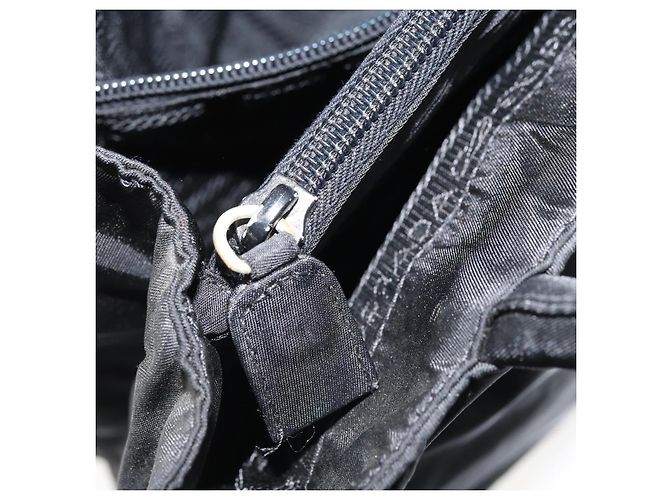 PRADA Borsa a mano in nylon nero argento Auth BAZ160 - vista 23