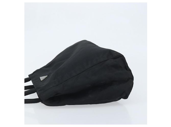 PRADA Borsa a mano in nylon nero argento Auth BAZ160 - vista 4