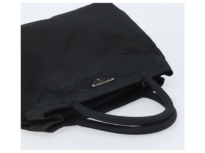PRADA Borsa a mano in nylon nero argento Auth BAZ160 - vista 6