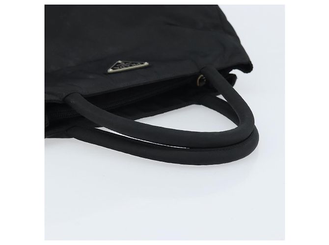 PRADA Borsa a mano in nylon nero argento Auth BAZ160 - vista 7