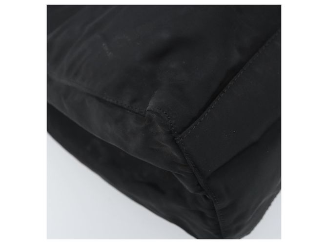 PRADA Borsa a mano in nylon nero argento Auth BAZ160 - vista 9