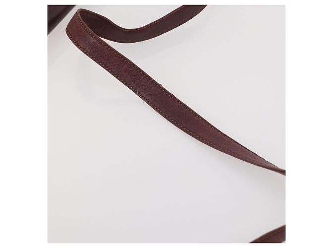 CARTIER Borsa a Spalla Must Line Pelle 3 Pezzi Bordeaux Oro Auth 166800 D'oro Bordò - vista 20