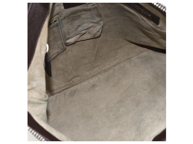 Borsa a Spalla in Pelle Marrone Gucci Argento 233329 Auth bs34228 - vista 10