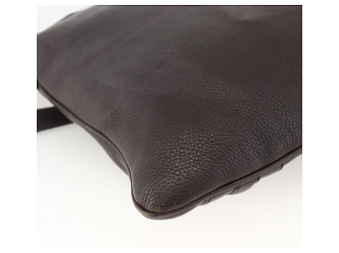 Borsa a Spalla in Pelle Marrone Gucci Argento 233329 Auth bs34228 - vista 17