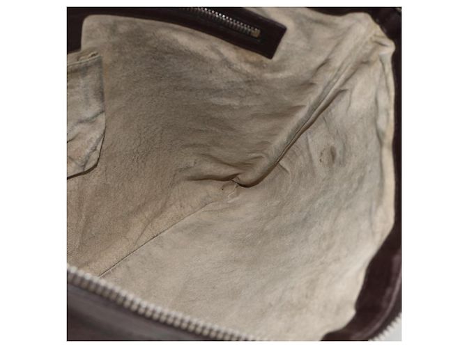 Borsa a Spalla in Pelle Marrone Gucci Argento 233329 Auth bs34228 - vista 18