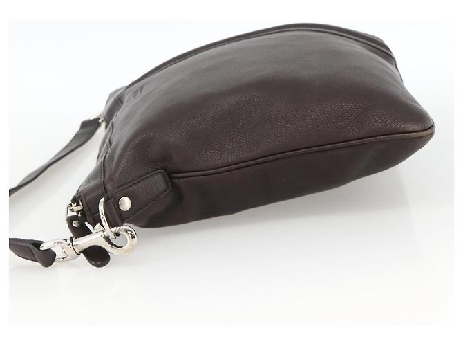 Borsa a Spalla in Pelle Marrone Gucci Argento 233329 Auth bs34228 - vista 3