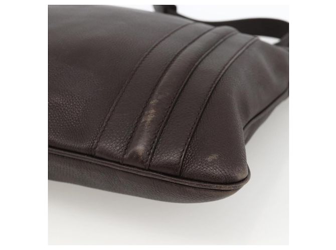 Borsa a Spalla in Pelle Marrone Gucci Argento 233329 Auth bs34228 - vista 8