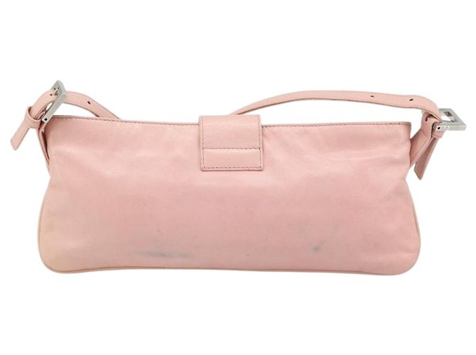 Fendi Borsa a Spalla Mamma Bucket in Pelle Rosa Argento Auth BAZ529 - vista 2